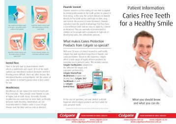 Download the Caries Free Teeth for a Healthy Smile Brochure