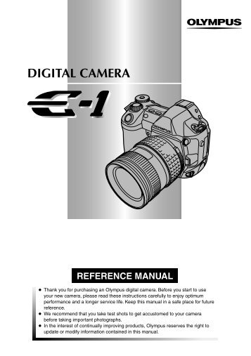 Olympus E1 Reference Manual - Cleaning Digital Cameras