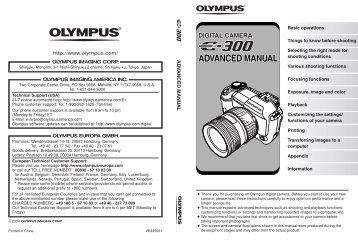 Olympus EVOLT E-300 Instruction Manual - Cleaning Digital Cameras