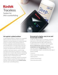 Traceless System for Anti-counterfeiting - Kodak