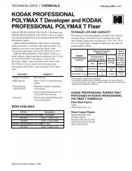 KODAK PROFESSIONAL POLYMAX T Developer and KODAK ...