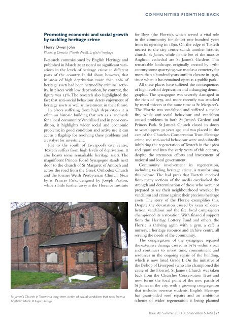 Conservation Bulletin 70 | PDF - English Heritage