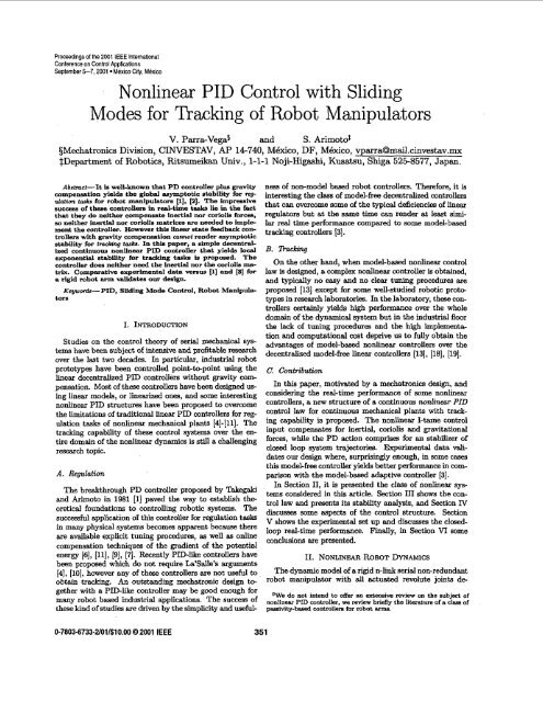 2001 Parra - Nonlinear PID control with sliding modes for tracking of robot manipulators.pdf