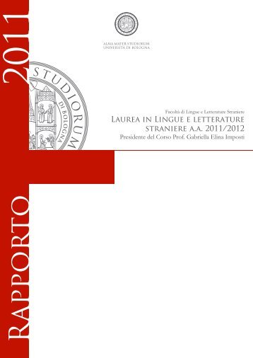 Lingue e Letterature Straniere - UniversitÃ  di Bologna