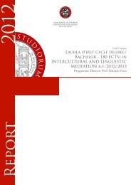 intercultural and linguistic mediation - UniversitÃ  di Bologna