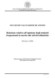 Relazione opinione studenti a.a. 2005-06 - UniversitÃ  di Bologna