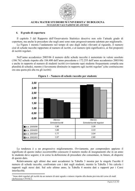 Relazione opinione studenti a.a. 2005-06 - UniversitÃ  di Bologna