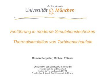 EinfÃ¼hrung in moderne Simulationstechniken Thermalsimulation ...