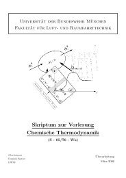 Skriptum zur Vorlesung Chemische Thermodynamik