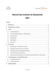 Bericht des Instituts für Baubetrieb 2007