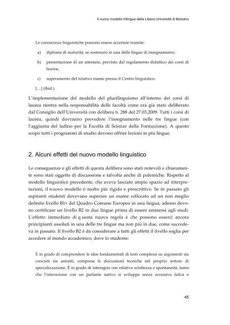 Multilinguismo, CLIL e innovazione didattica - Libera UniversitÃ  di ...