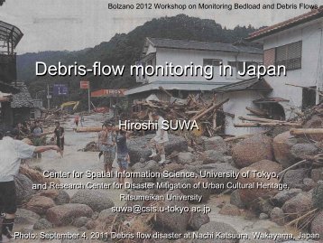 Debris-flow monitoring in Japan