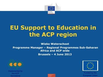 EU Support to Education in the ACP region - UNICA