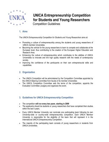 Competition Guidelines - UNICA