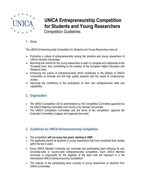 Competition Guidelines - UNICA