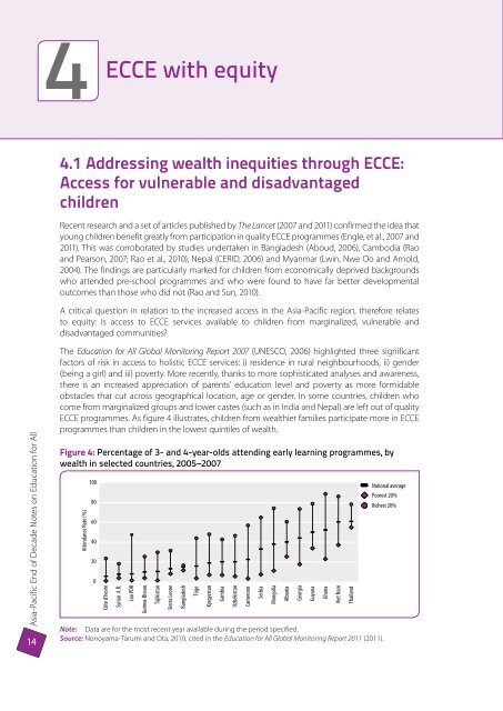 EFA Goal 1: Early childhood care and education; Asia ... - Unicef
