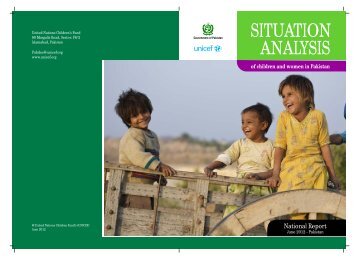 Situation Analysis of Children and Women in Pakistan - Unicef