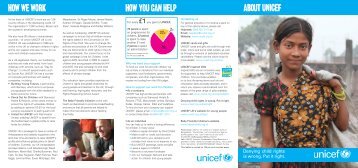 About uNICEF How you CAN HElp How wE woRK - Unicef UK