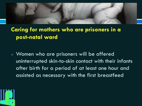 Breastfeeding Behind Bars: Breaking the cycle of ... - Unicef UK