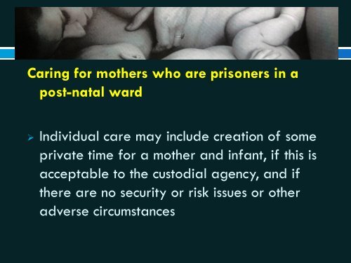 Breastfeeding Behind Bars: Breaking the cycle of ... - Unicef UK