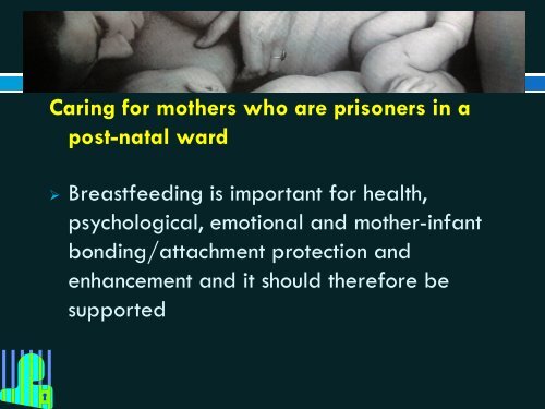 Breastfeeding Behind Bars: Breaking the cycle of ... - Unicef UK