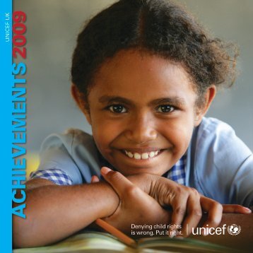 UNICEF UK Achievements 2009