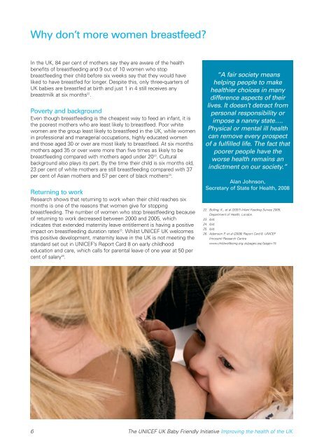 The UNICEF UK Baby Friendly Initiative Briefing Paper 2009