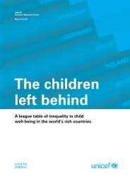 The children left behind - Innocenti Research Centre