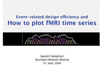 Event-related design efficiency and How to plot fMRI time series
