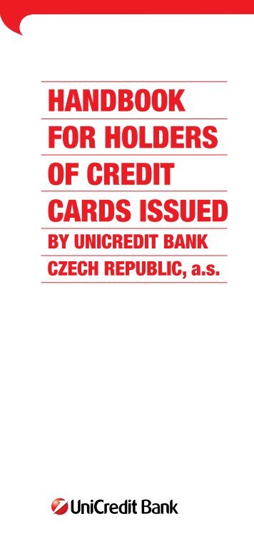 handbook for holders of credit cards issued - Unicredit Bank