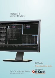 UCTrader The latest in online FX trading - Unicredit Bank