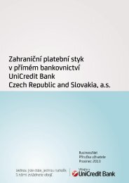 PÅÃ­ruÄka pro zahraniÄnÃ­ platebnÃ­ styk - UniCredit Bank