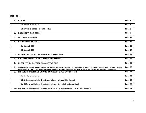 Documento di Informazione Annuale Anno 2009 - UniCredit Group