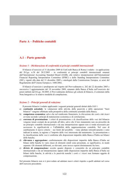 PiÃ¹ semplicitÃ . Ã facile con UniCredit. Bilancio 2009 - UniCredit Group