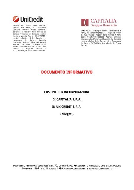 Allegati al documento informativo - UniCredit Group