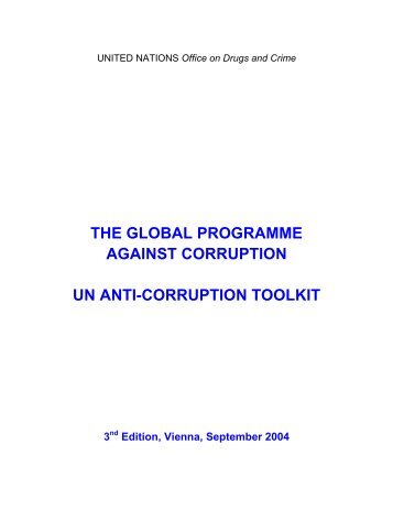 the global programme against corruption un anti-corruption toolkit