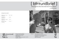 [ bfr-rundbrief ] - Bundesverband Freier Radios