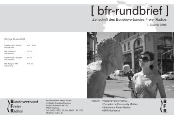 [ bfr-rundbrief ] - Bundesverband Freier Radios