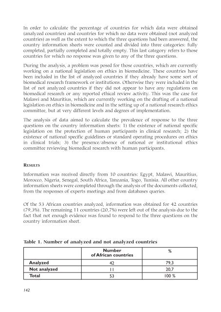 Biomedical Research in Developing Countries - UNICRI