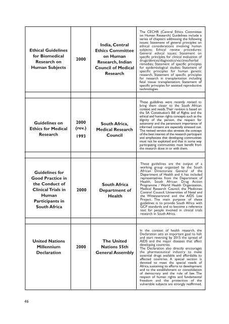 Biomedical Research in Developing Countries - UNICRI