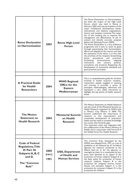 Biomedical Research in Developing Countries - UNICRI