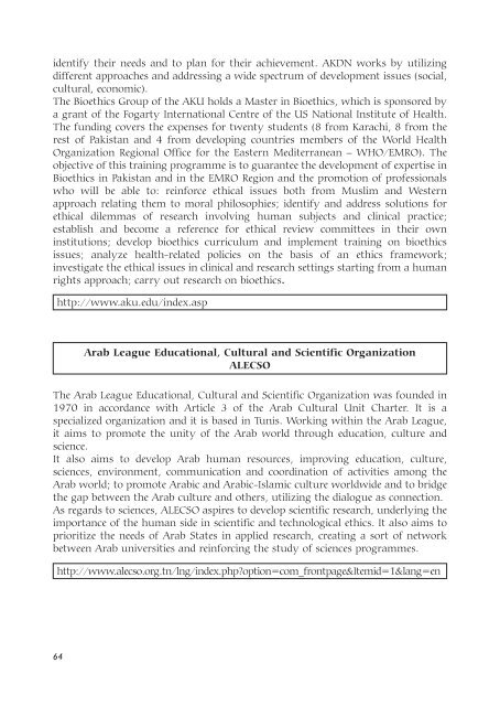 Biomedical Research in Developing Countries - UNICRI