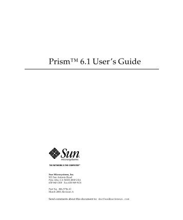 Prism 6.1 User's Guide - Oracle Documentation