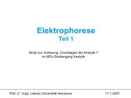 Elektrophorese - Unics.uni-hannover.de - Leibniz UniversitÃ¤t ...