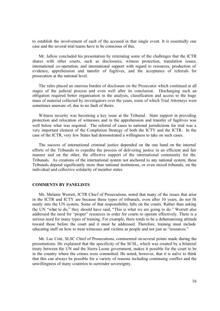 Report of Proceedings - International Criminal Tribunal for Rwanda