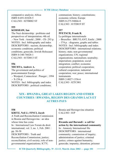 No. 12 - 13, March-June 2002 - International Criminal Tribunal for ...