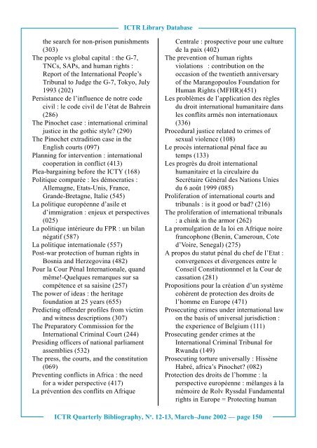 No. 12 - 13, March-June 2002 - International Criminal Tribunal for ...