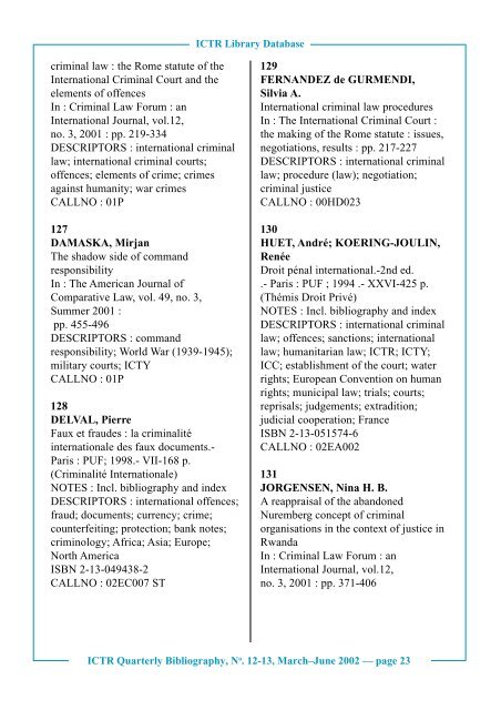 No. 12 - 13, March-June 2002 - International Criminal Tribunal for ...