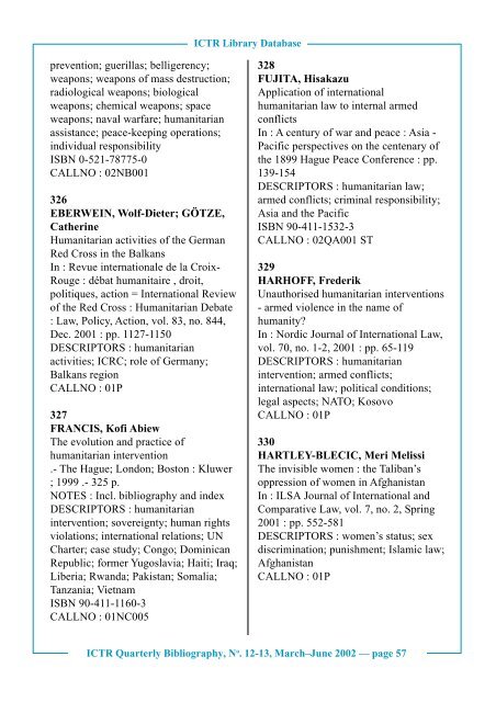 No. 12 - 13, March-June 2002 - International Criminal Tribunal for ...