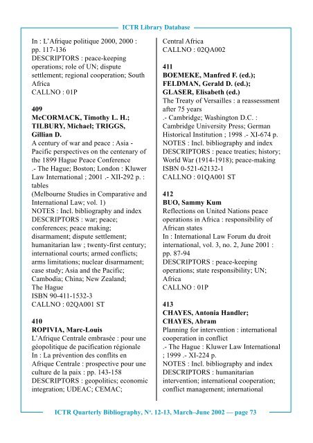 No. 12 - 13, March-June 2002 - International Criminal Tribunal for ...